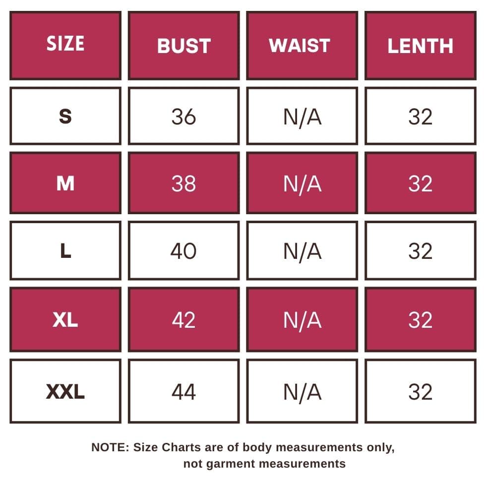 Top Size Chart