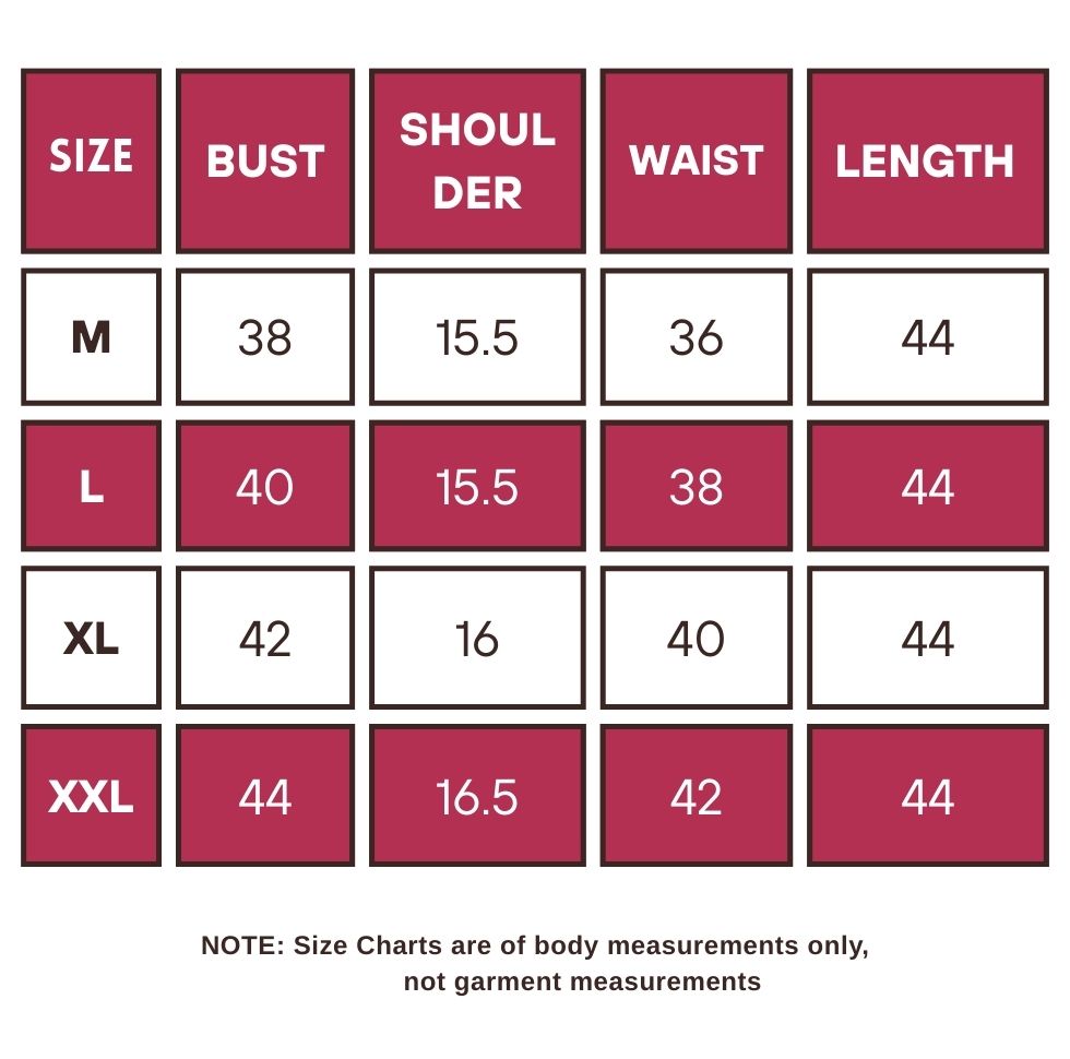 Top Size Chart